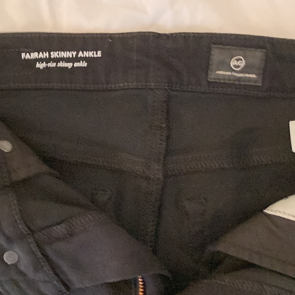 AG Women’s Soft Jean- The Farrah High Rise Skinny Ankle Black size 26 regular - Picture 7 of 9